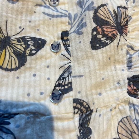 Catherine Malandrino Flutter Sleeve Floral Spring  Cotton Dress 24 Months - Picture 8 of 10